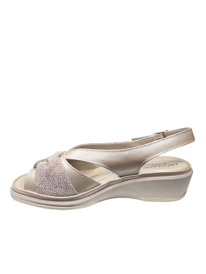 grunland sandali comfort donna beige