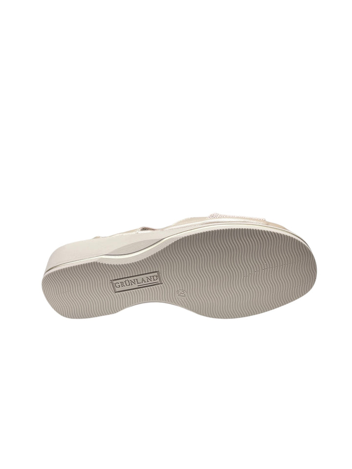 grunland sandali comfort donna beige