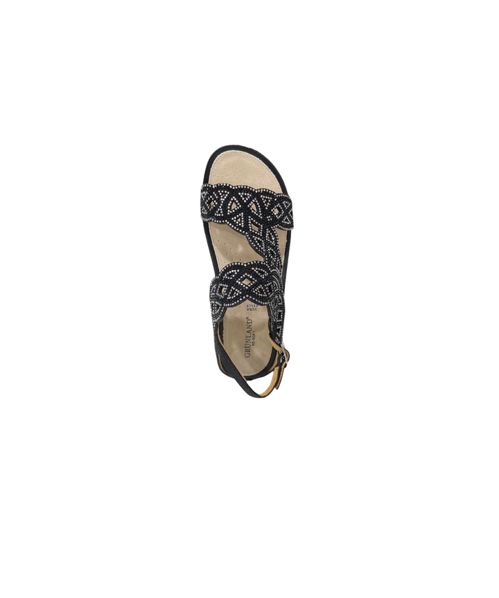 sandali donna pelle grunland art. sa2592-c9 nero