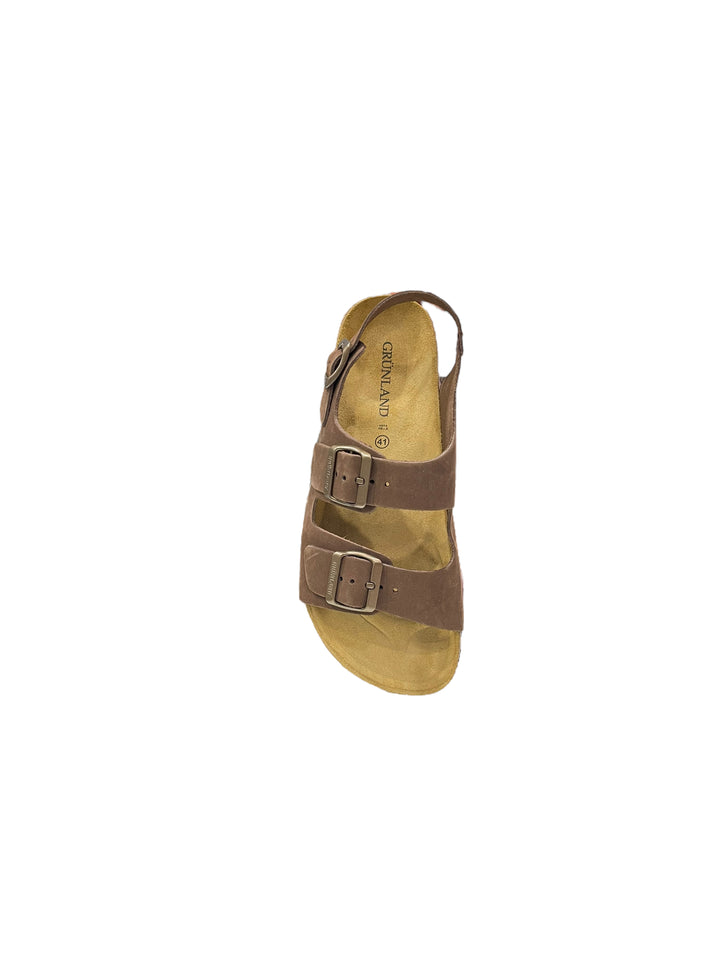 sandali uomo pelle grunland art. sb3003 marrone