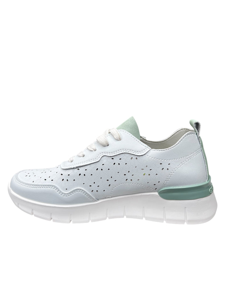 grunland sneakers donna  bianco-menta