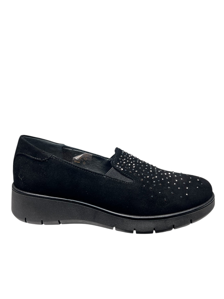 mocassino donna pelle nero