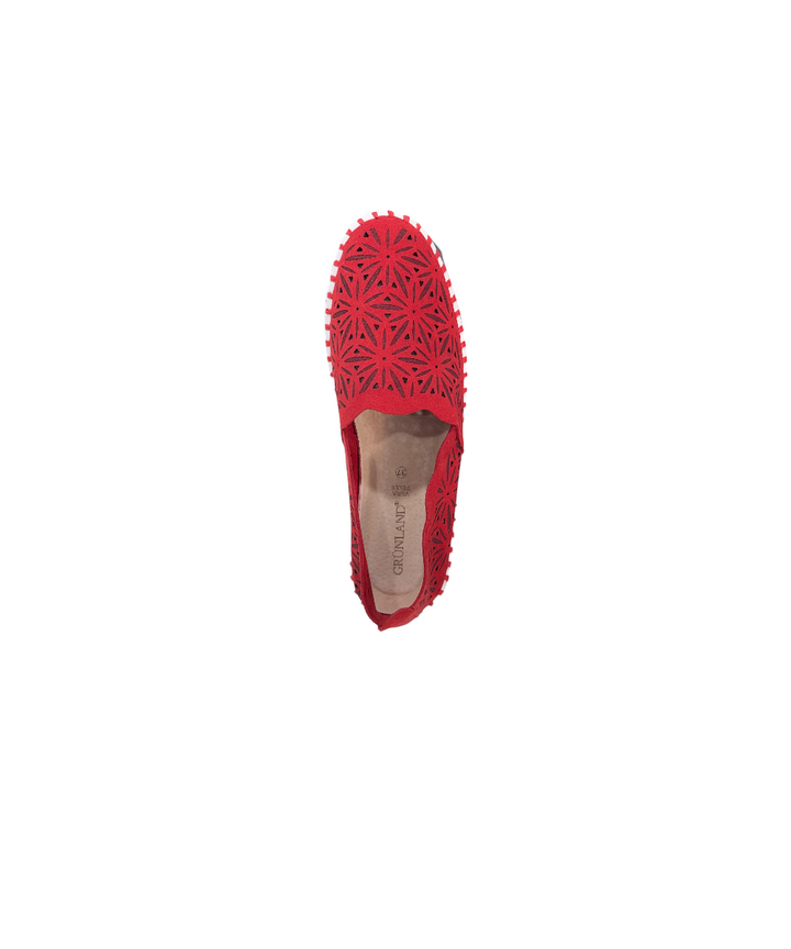 scarpe donna pelle grunland art. sc2556-f6 rosso