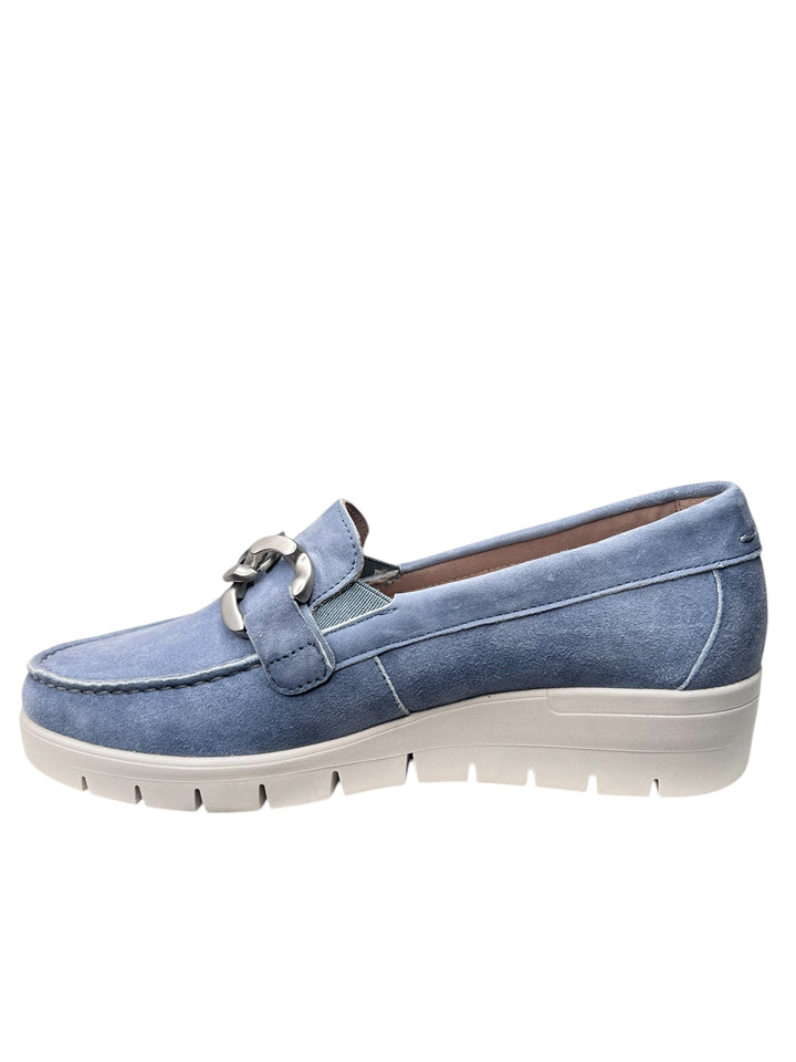 grunland mocassini con zeppa donna  jeans