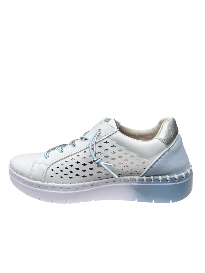grunland sneakers donna  bianco-jeans