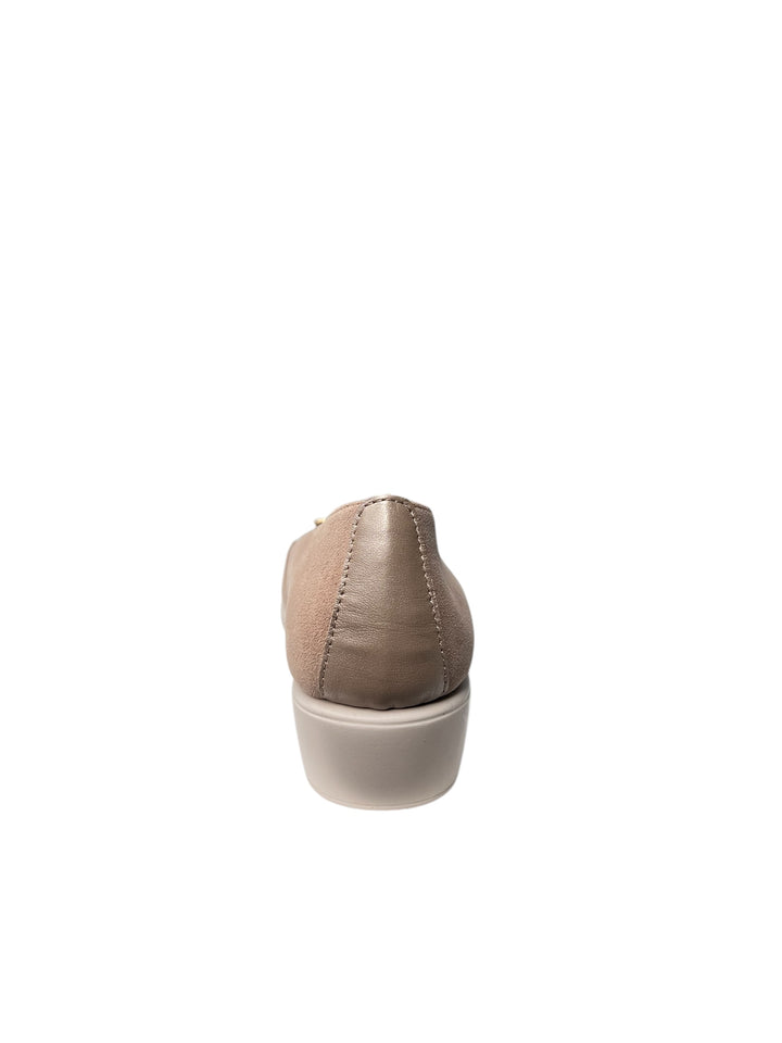 grunland ballerine con zeppa donna beige