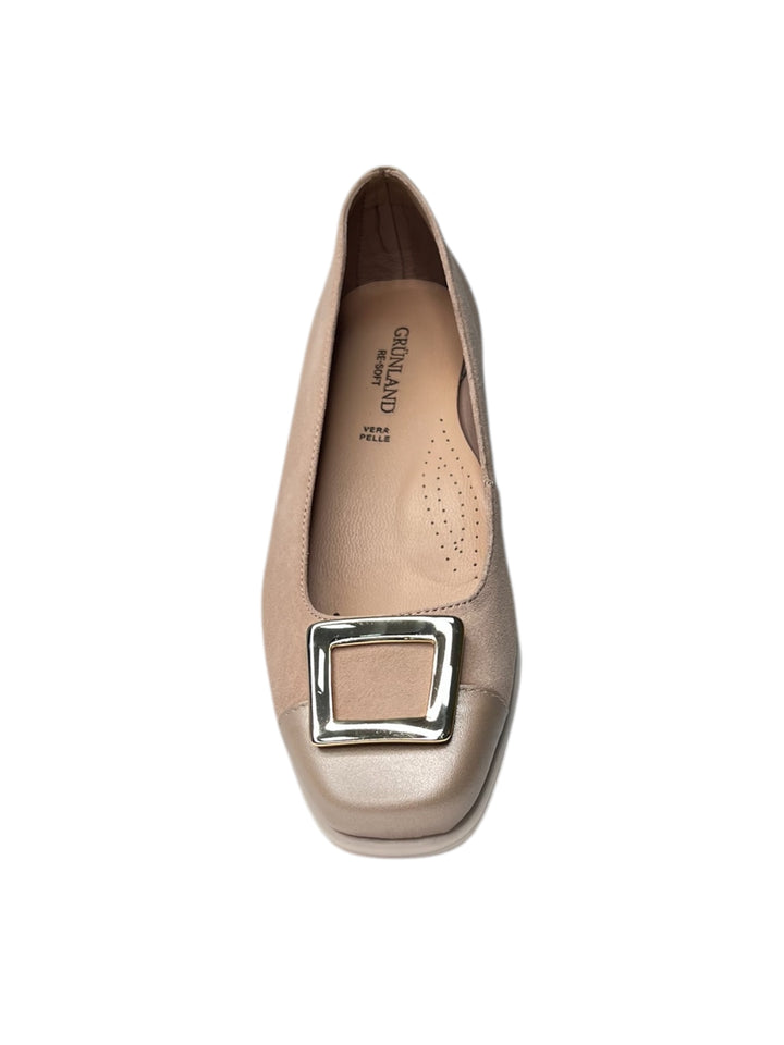 grunland ballerine con zeppa donna beige