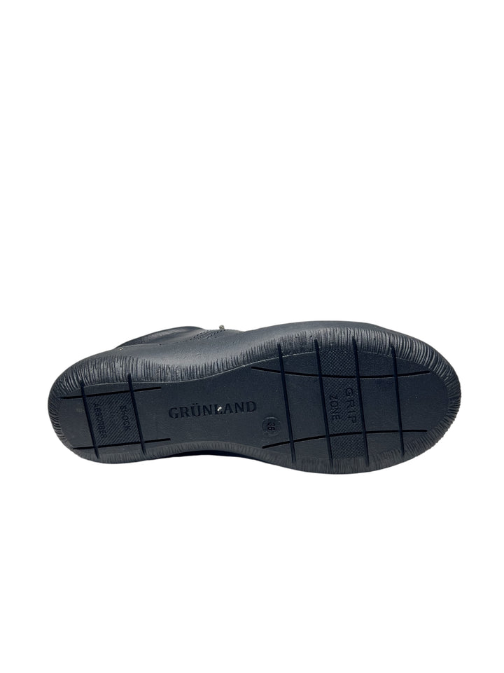 sneaker donna pelle nero-oliva