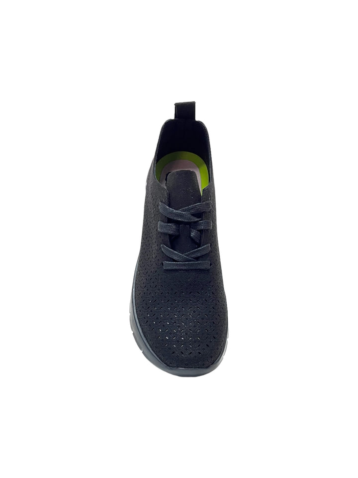 sneakers donna pelle traforata grunland sace art. sc5910 metal nero