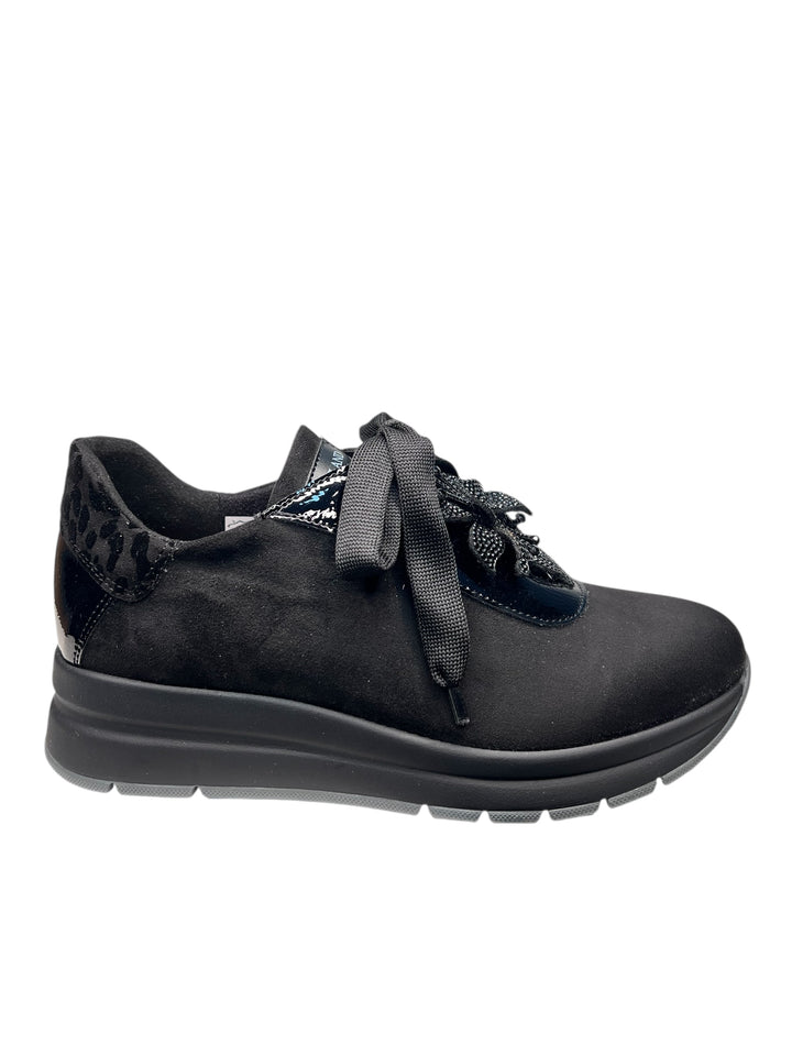 sneaker donna pelle nero