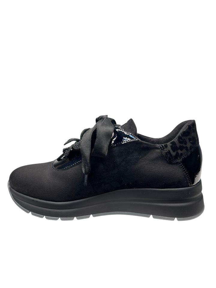 sneaker donna pelle nero