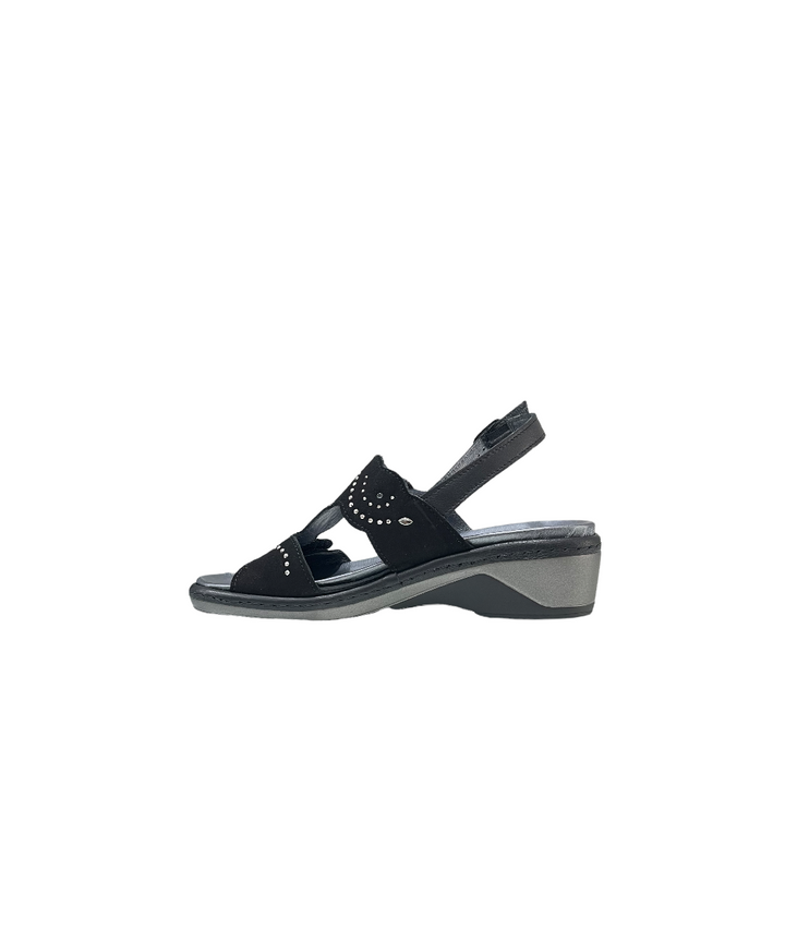 sandali donna pelle grunland art.se0507-68 NERO