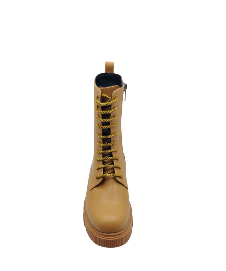 anfibi con zip laterale donna pelle toscablu art.sf2108s120c59 cuoio