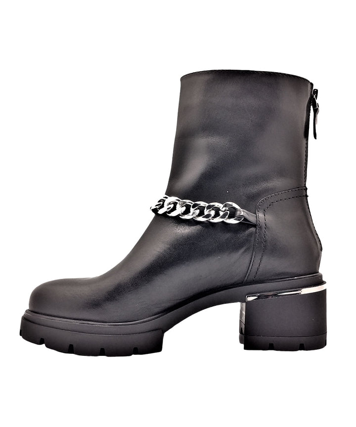 stivaletti con catena donna pelle toscablu art.sf2110s143c99 nero