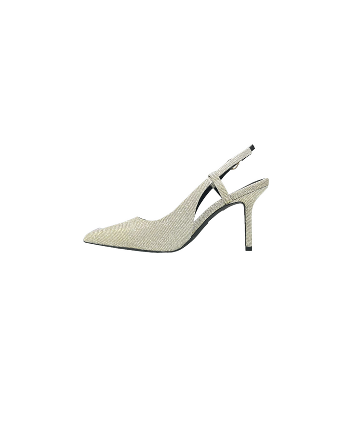 slingback donna pelle-tessuto toscablu art.sf2259s580c98 oro-argento