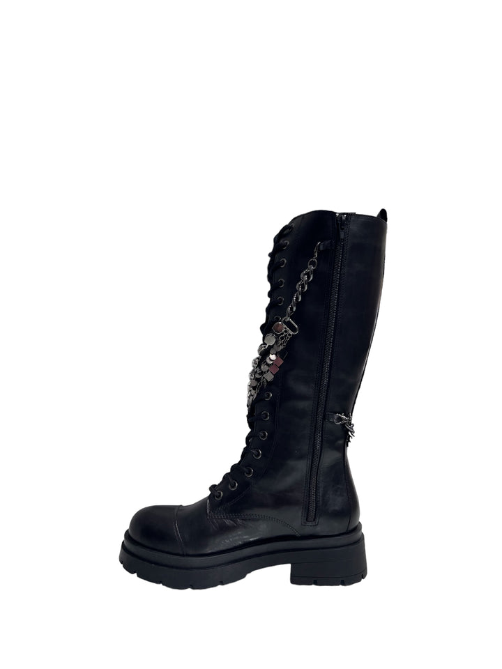stivale allacciato donna pelle toscablu art.sf2353s325c99 nero