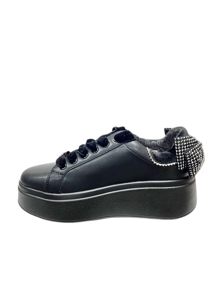 sneakers platform donna pelle lily toscablu  art. sf2402s022c99 nero