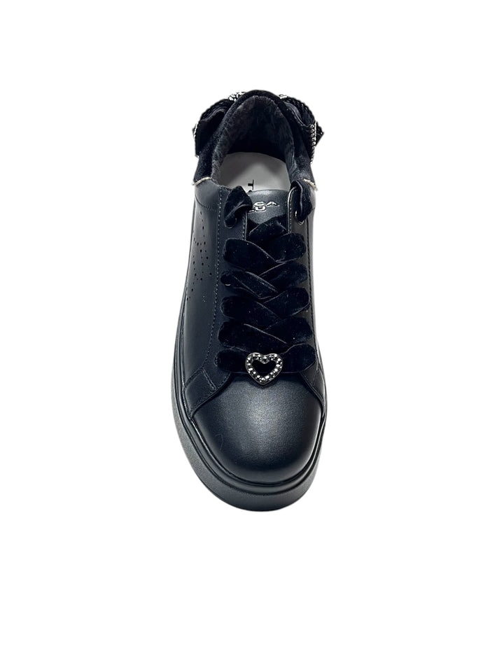 sneakers platform donna pelle lily toscablu  art. sf2402s022c99 nero