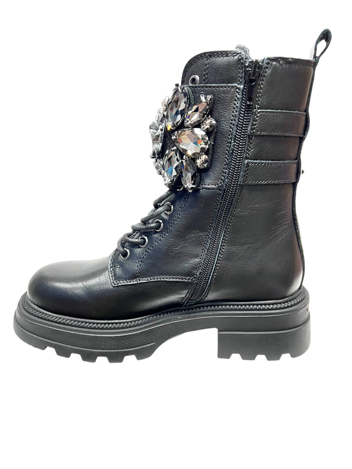 biker allacciati donna pelle sunvalley toscablu art.sf2438s433c99 nero