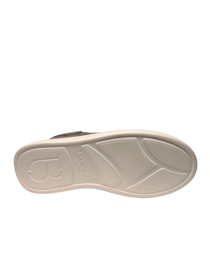 sneaker donna pelle testa di moro