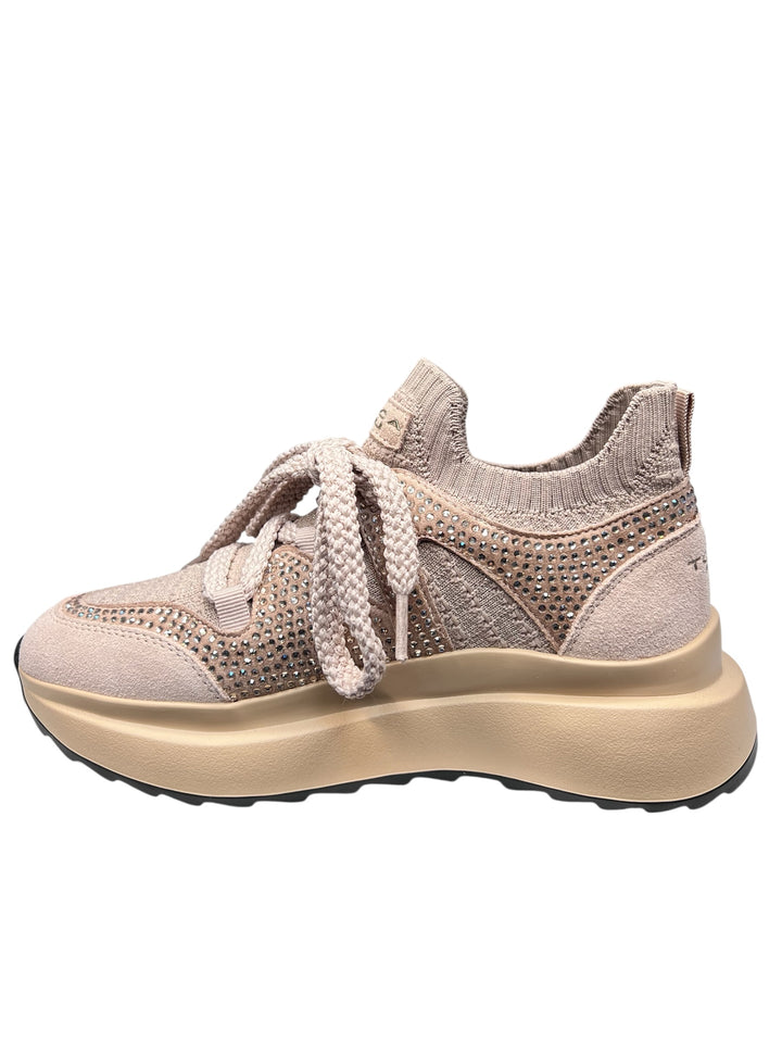 sneaker slip-on donna tessuto sabbia