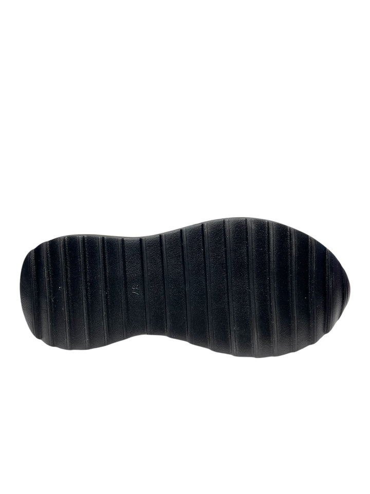 sneaker slip-on donna tessuto testa di moro