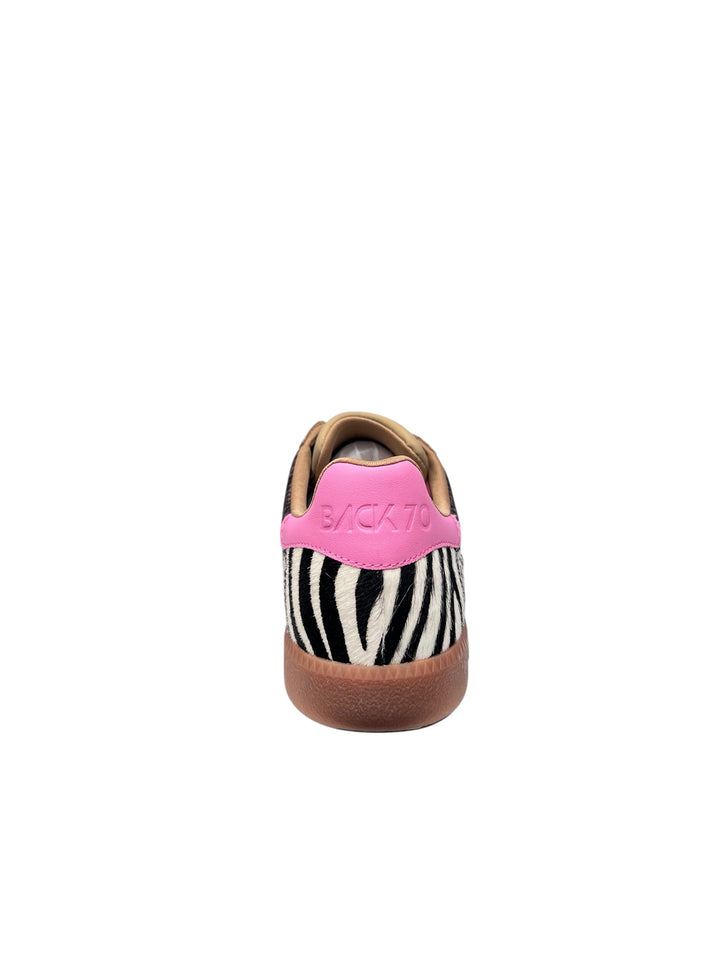 sneaker donna pelle maculato-fuxia