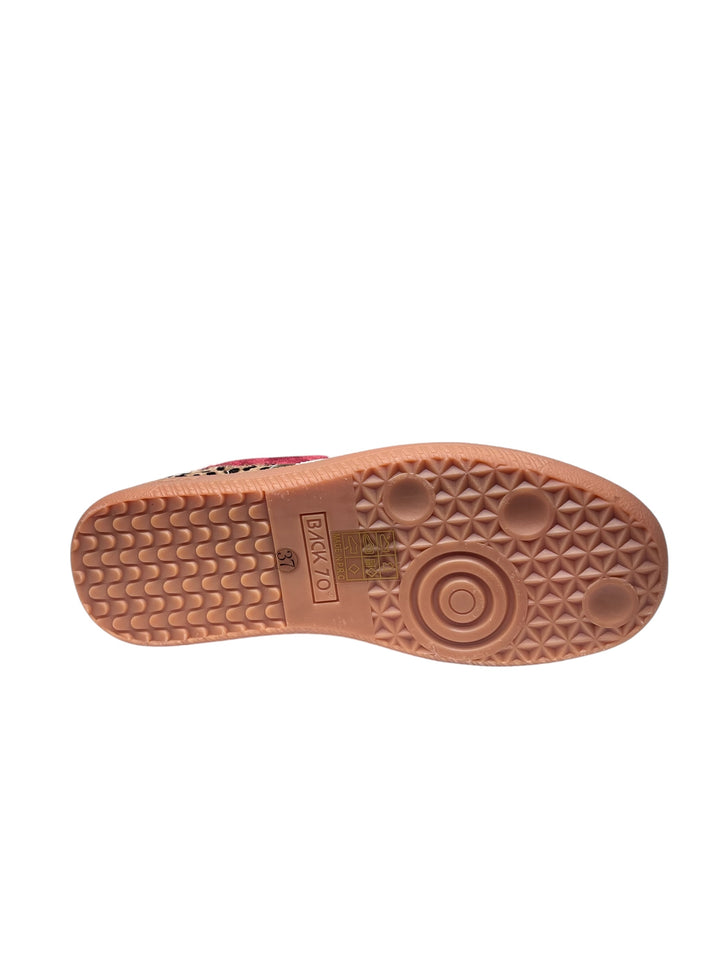 sneaker donna pelle beige-oliva-vino