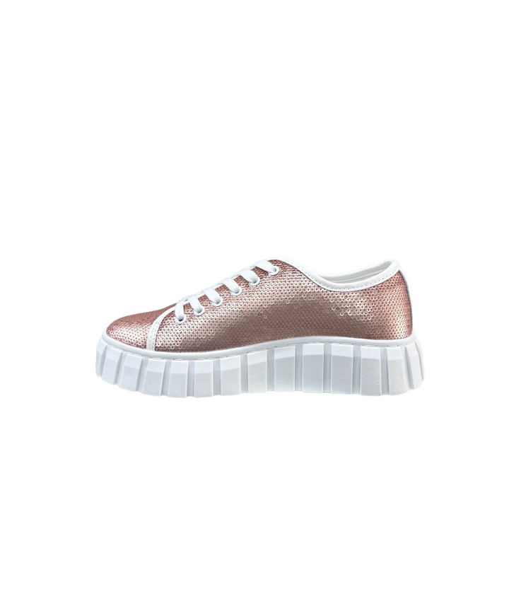 sneakers donna pelle-paillettes toscablu art. ss2306s025 c98 oro