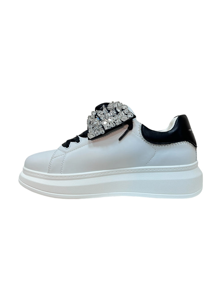 sneakers donna pelle toscablu art. ss2402s013c00a bianco-nero