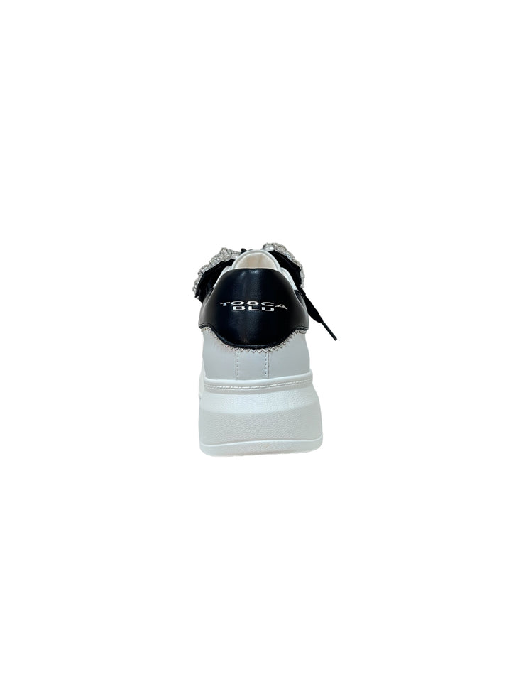 sneakers donna pelle toscablu art. ss2402s013c00a bianco-nero