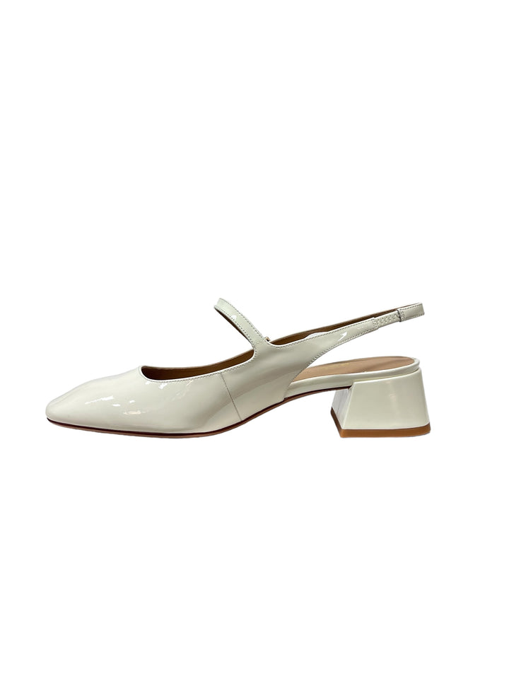 slingback donna pelle vernice tosca blu art.ss2426s230cix latte
