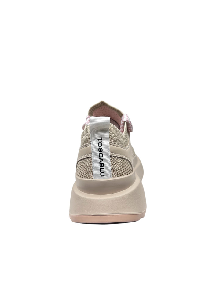 sneakers slip on donna tessuto tosca blu bay art.ss2506s051c05d beige-rosa