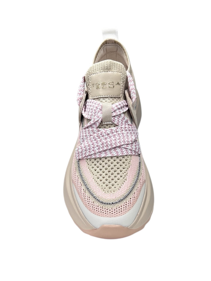 sneakers slip on donna tessuto tosca blu bay art.ss2506s051c05d beige-rosa