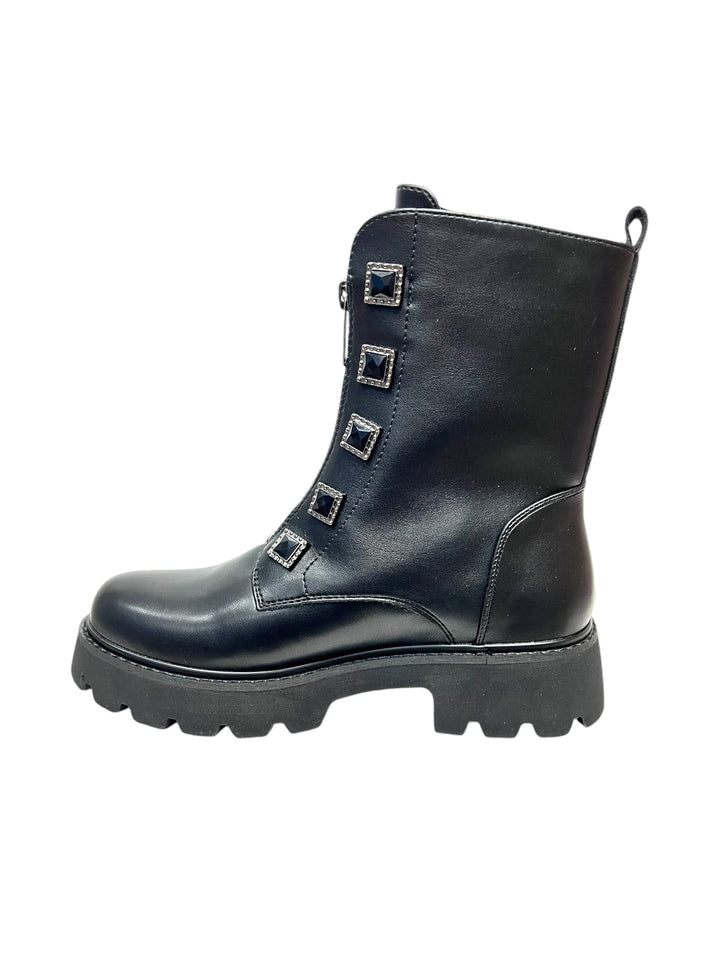 stivaletti con pietre donna queen helena art.x31-55 black