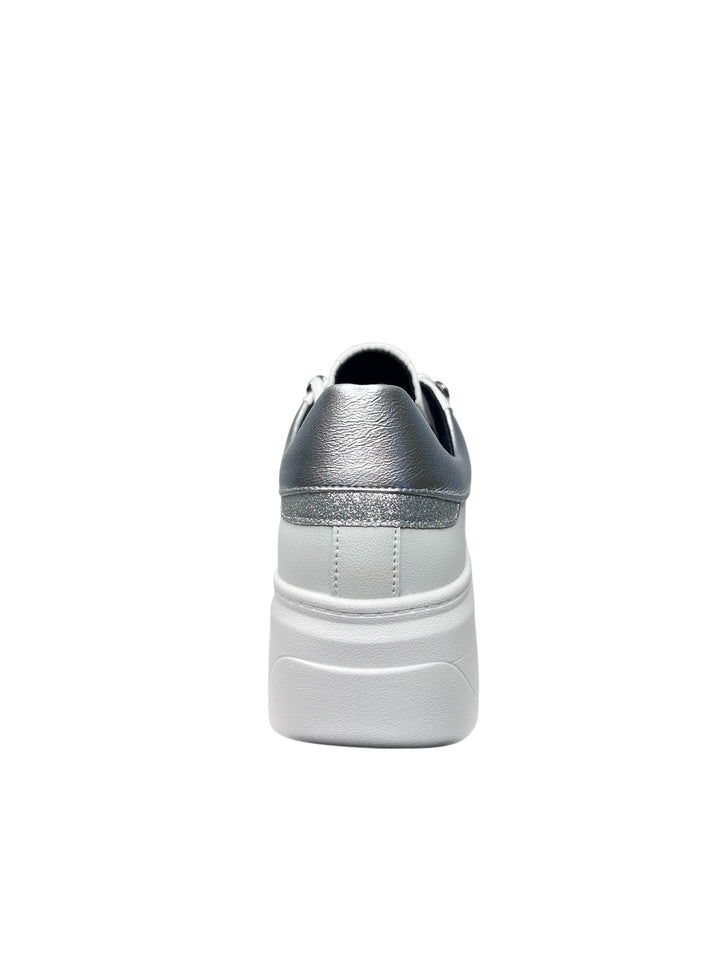 sneaker donna white-silver