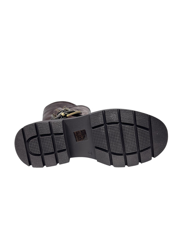 stivaletto biker donna marrone