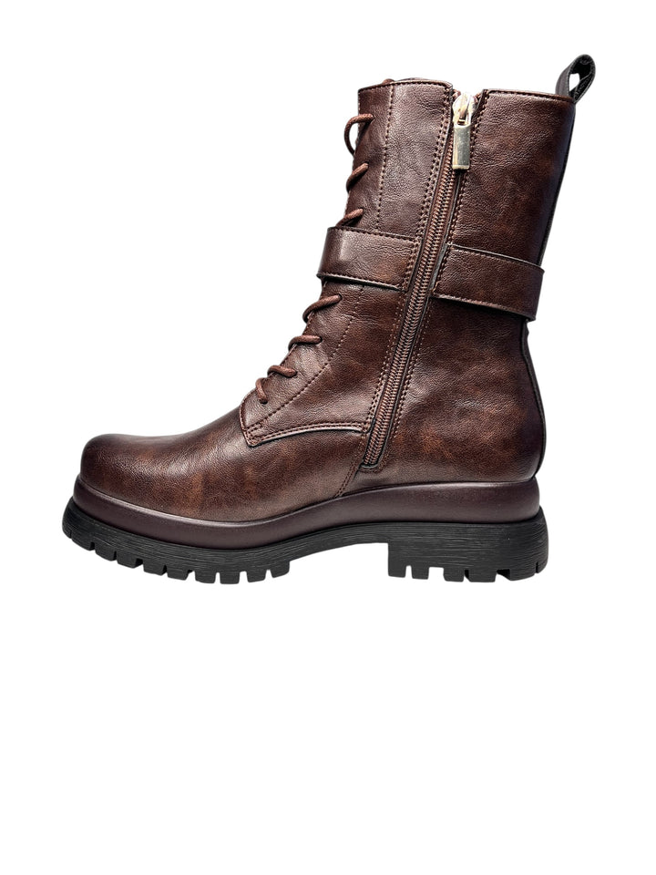 stivaletto allacciato donna marrone