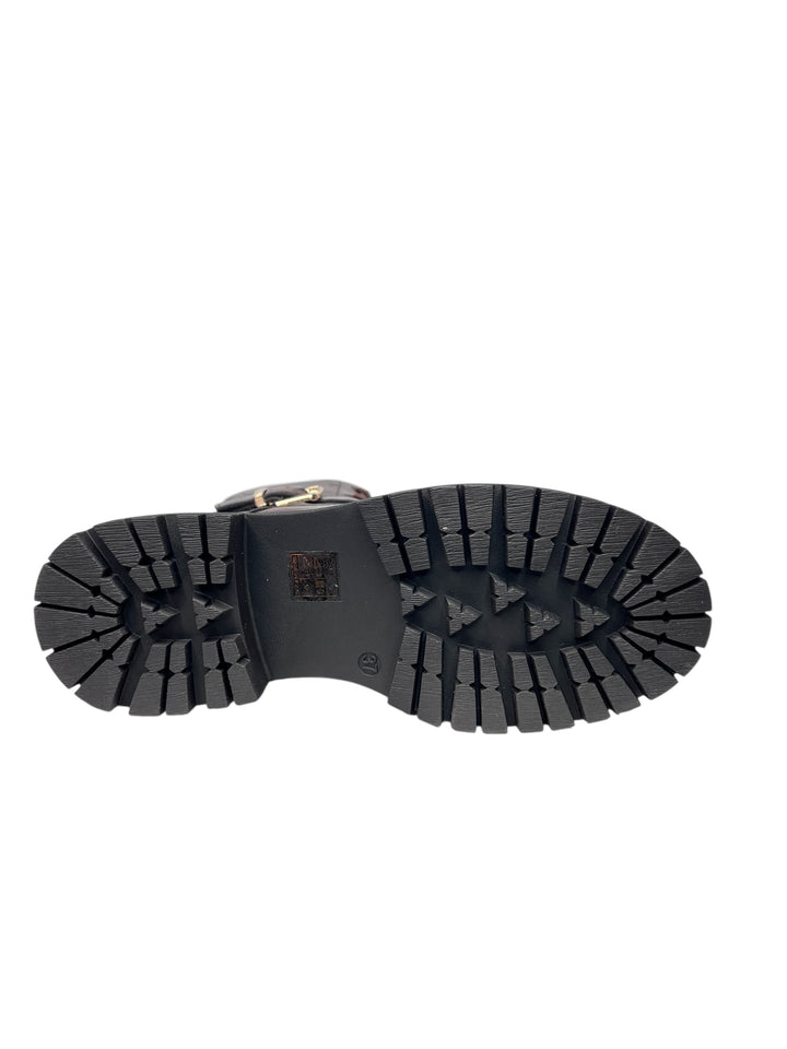 stivaletto allacciato donna marrone