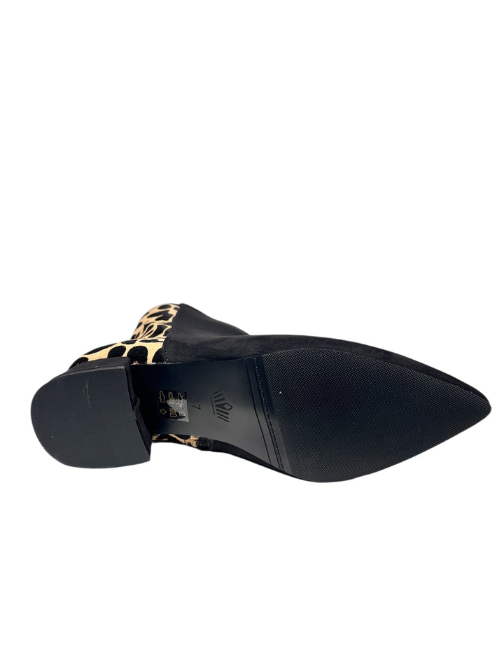 stivaletto donna nero-panna