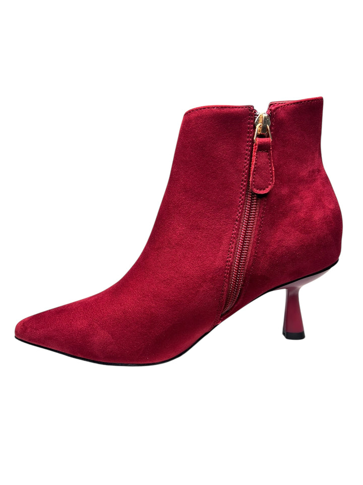 stivaletto donna camoscio bordò