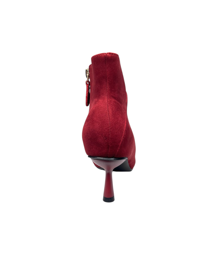 stivaletto donna camoscio bordò