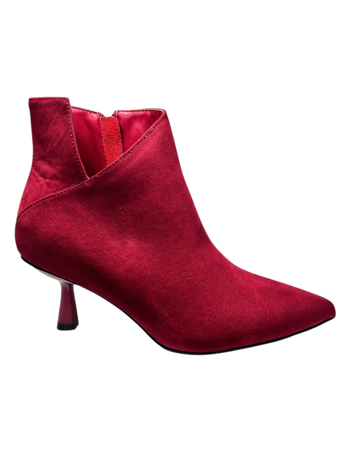 stivaletto donna camoscio bordò