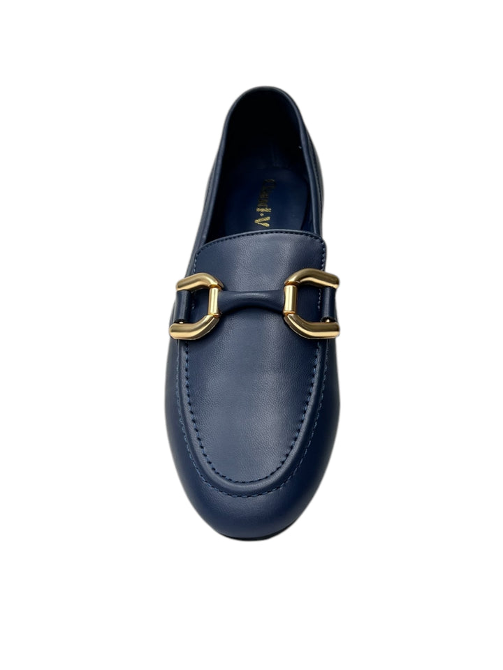 mocassini donna pelle claud.v art.zg04-01a blu navy