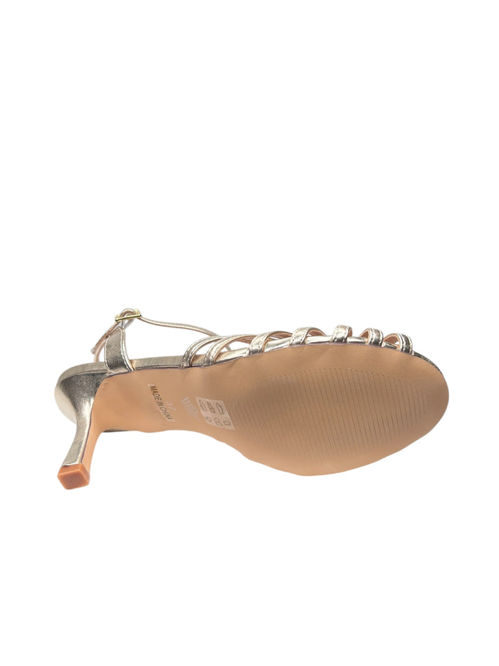 sandali donna pelle claud.v art. xg18-04n-pl platino