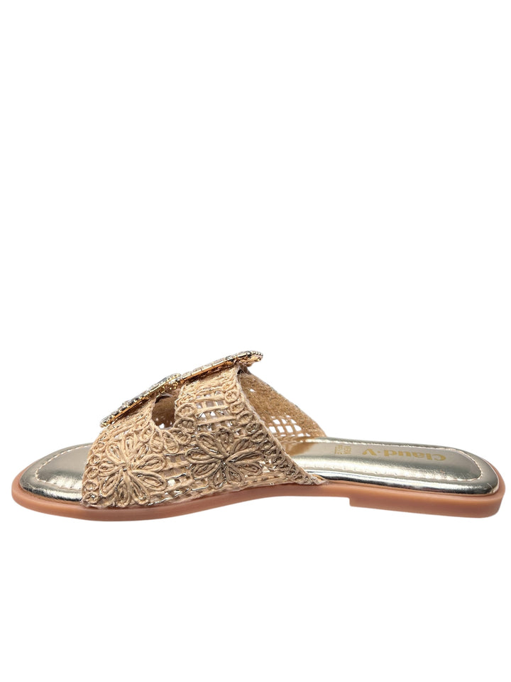 ciabattine donna pelle claud.v art. zg30-02t-be beige